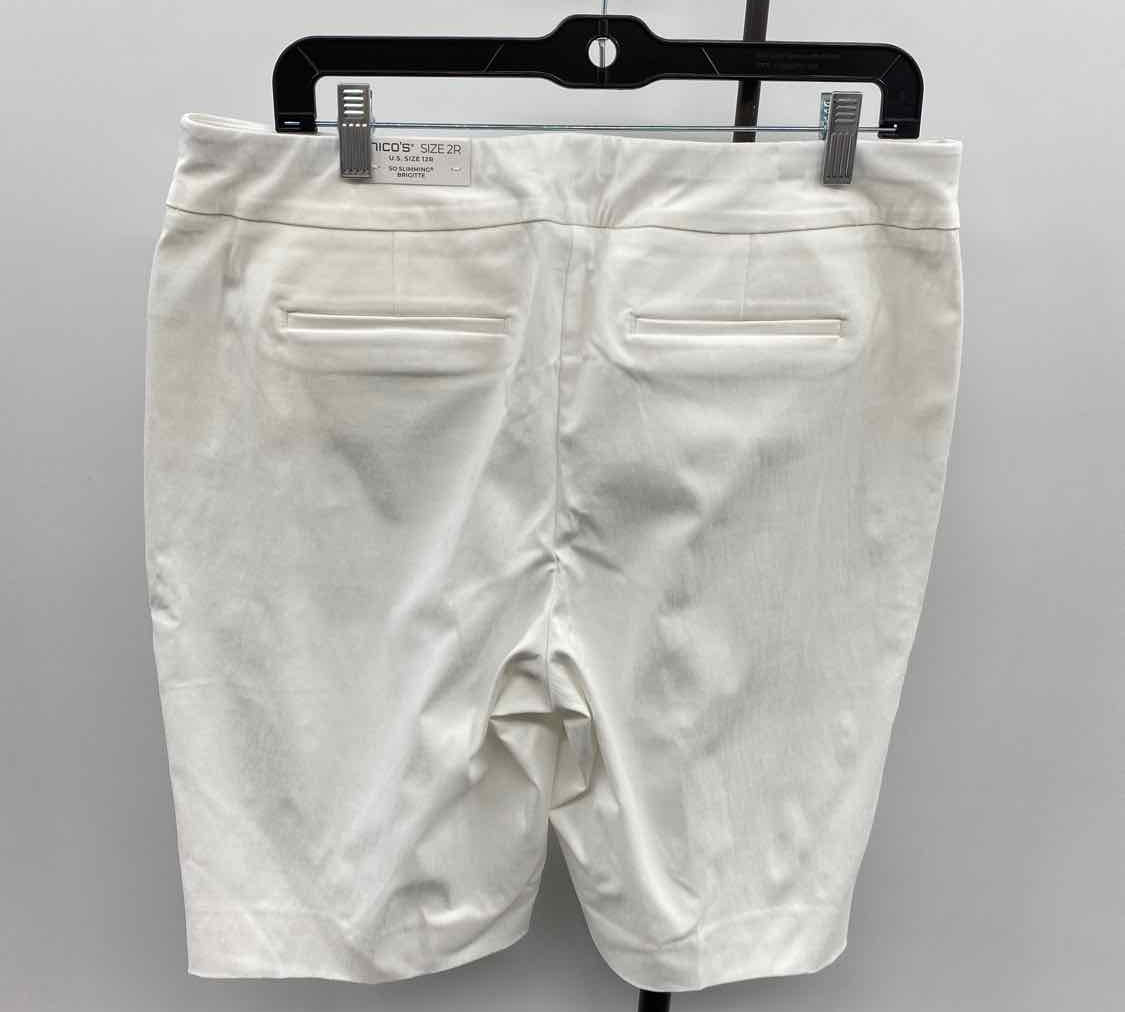 Chico's Women's Size 12 White Solid Shorts