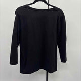 Chico's Women's Size XL Black Beaded Long Sleeve Shirt