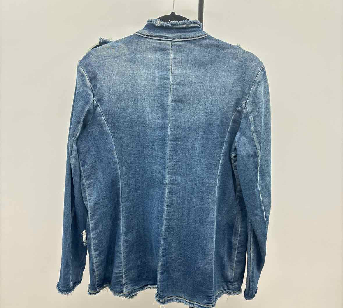 Tempo Paris Women's Size M Blue Solid Jacket
