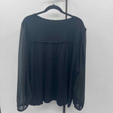 Boden Women's Size 18 Black Solid Long Sleeve Shirt
