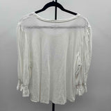 Chico's Women's Size XXL White Heathered Long Sleeve Shirt