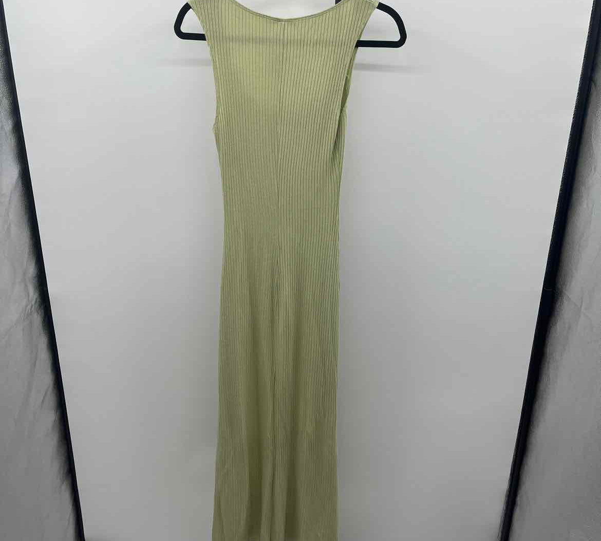Reformation Women's Size 2 Green Ribbed Dress