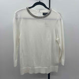 Liz Claiborne Women's Size M White Rhinestones Sweater