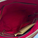 Interior DOONEY & BOURKE Maroon Pebbled Leather DILLEN Domed Satchel w/Adj Crossbody Purse