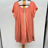POL Women's Size S Orange Textured Dress