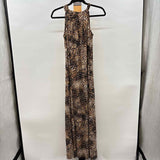Ann Klein Women's Size 6 Tan Animal Print Dress