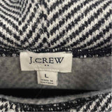 J Crew Women's Size L Black Herringbone Sweatshirt