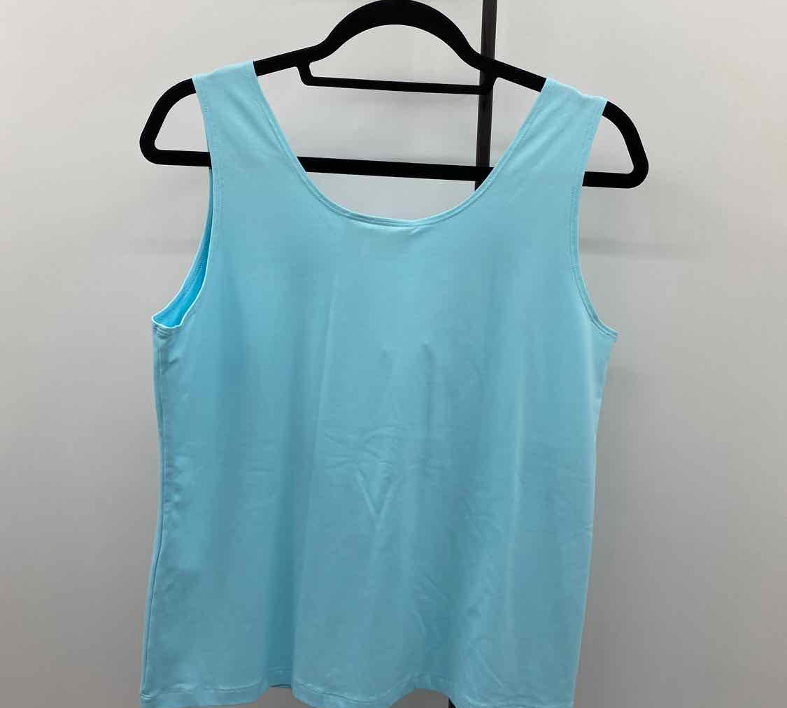Chico's Women's Size L Light Blue Solid Tank