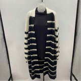 Allsaints Women's Size L Black Stripe Cardigan