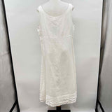 Eileen Fisher Women's Size 14 White Solid Dress
