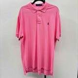 Polo by Ralph Lauren Men's Size XL Pink Solid Short Sleeve Shirt