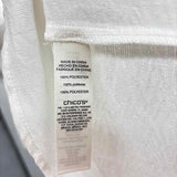 Chico's Women's Size M White Textured Short Sleeve Shirt