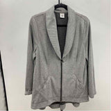 CABI Women's Size L Charcoal Stripe Jacket