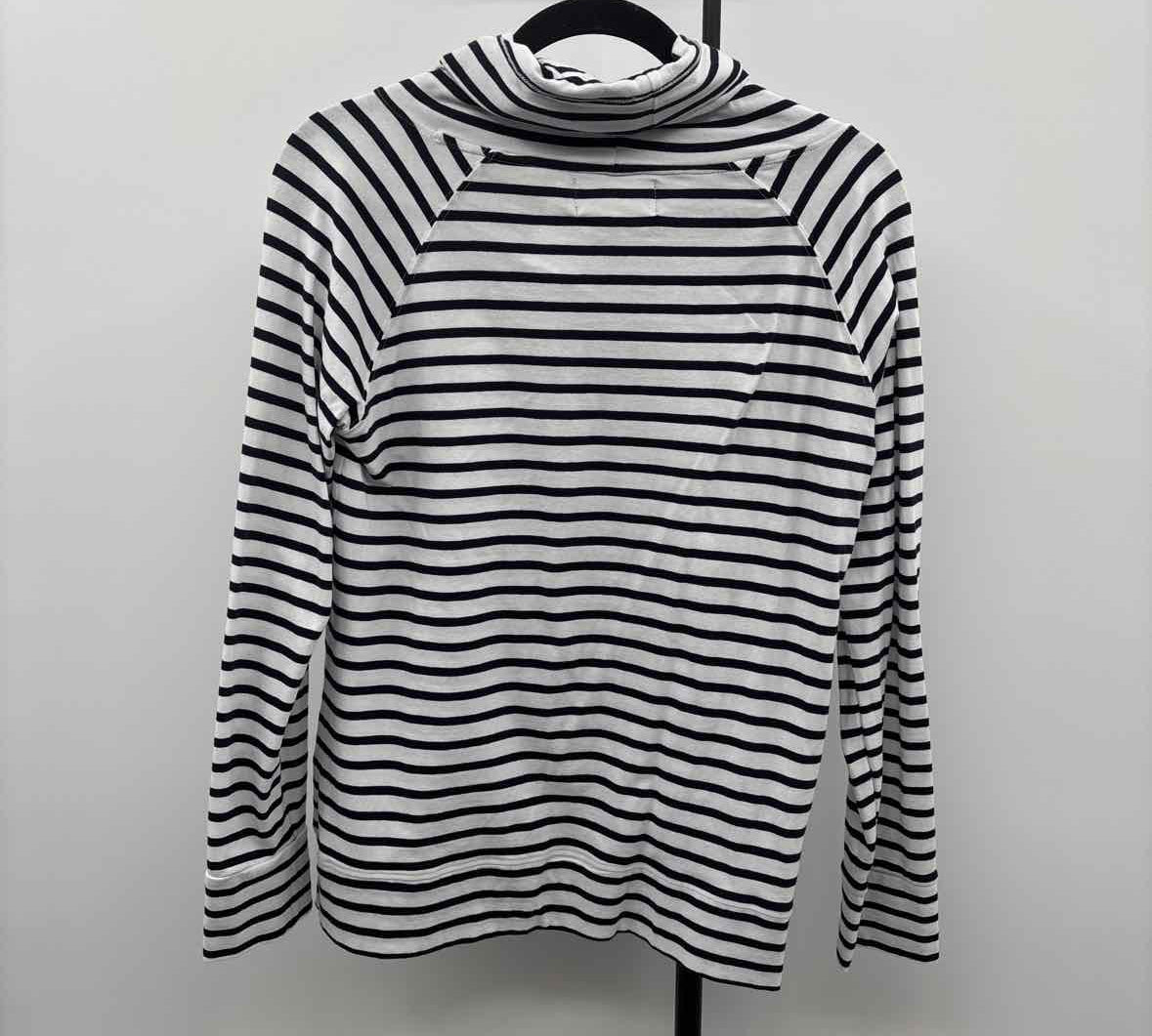 Duffield Lane Women's Size S Black Stripe Long Sleeve Shirt