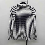 Duffield Lane Women's Size S Black Stripe Long Sleeve Shirt