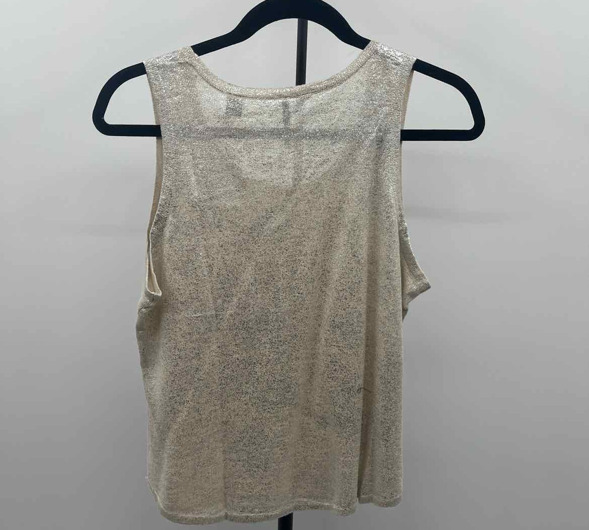 Isda & Co. Women's Size L Beige Metallic Tank