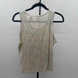 Isda & Co. Women's Size L Beige Metallic Tank