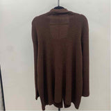 Parisian Women's Size L Brown Solid Cardigan