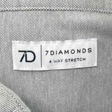 7 Diamonds Men's Size S Gray Solid Long Sleeve Shirt