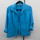 Chico's Women's Size L Blue Solid Jacket