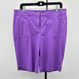 Chico's Women's Size 10S Purple Solid Shorts