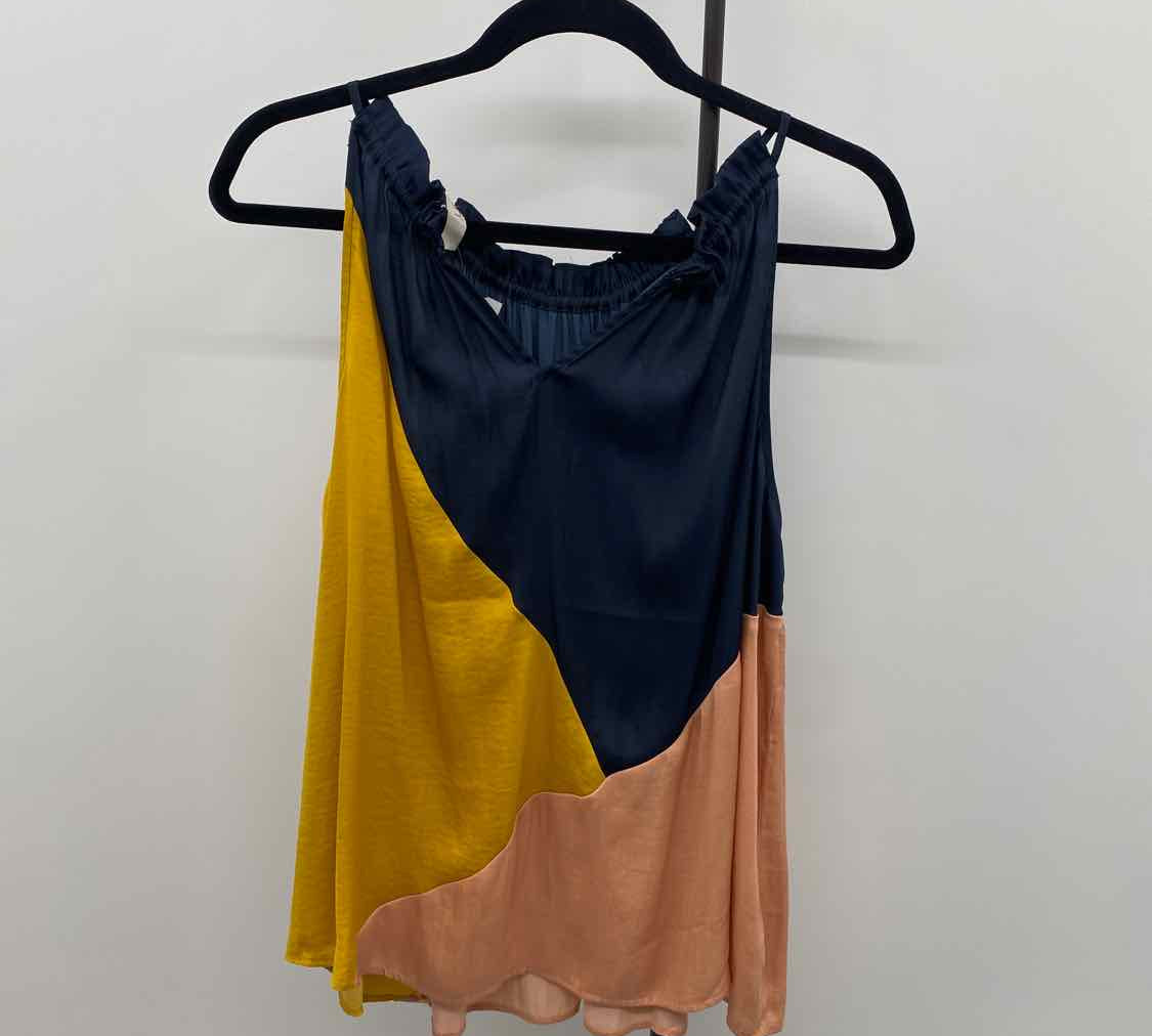 Loft Women's Size M Multi-Color Color Block Sleeveless Shirt
