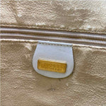 Interior Logo Vintage 80's GUCCI FLORA Canvas & White Leather Drawstring Purse w/Crossbody