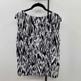 Calvin Klein Women's Size 1X Black Abstract Sleeveless Shirt