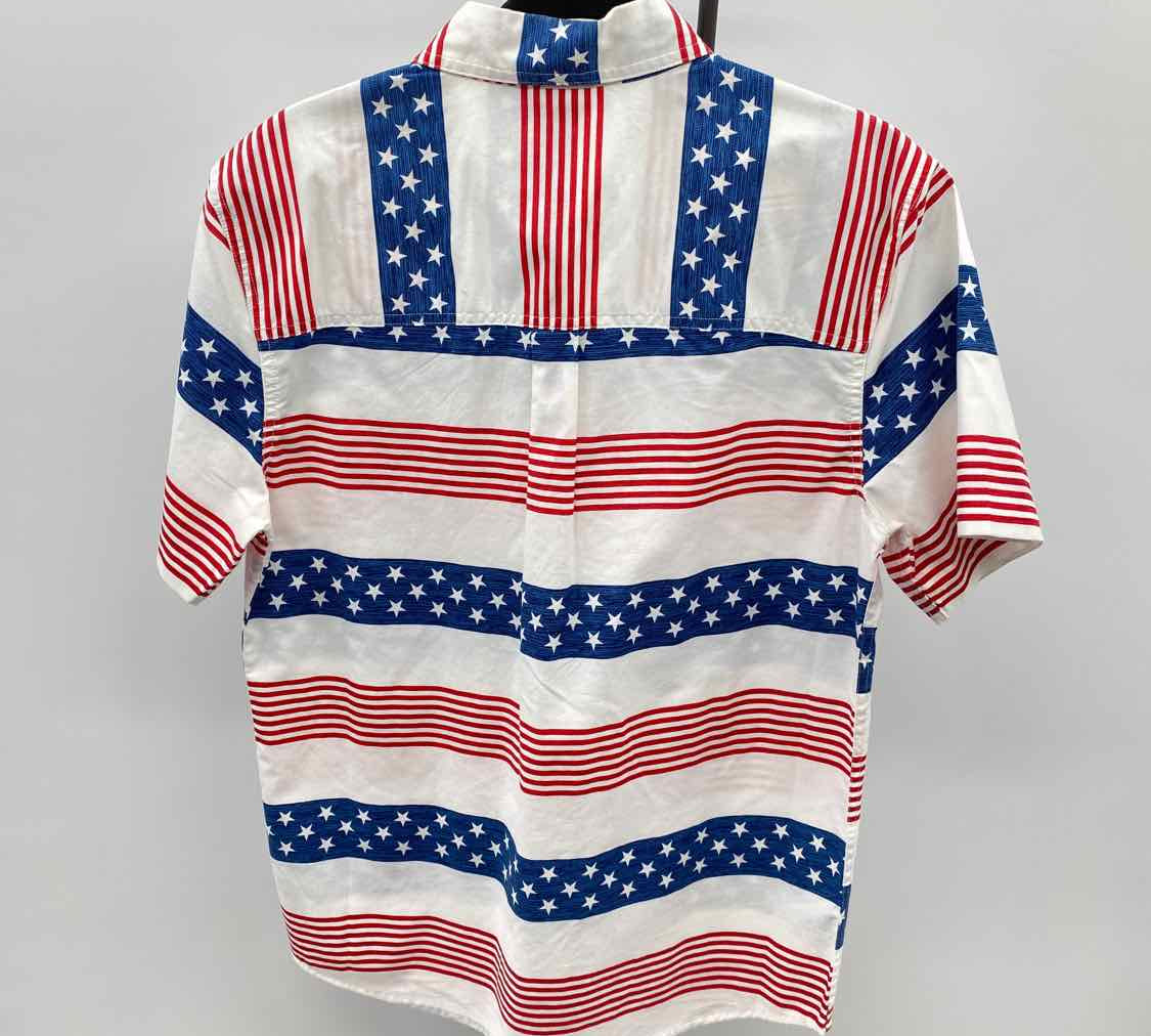 Unbranded Men's Size M White Striped Short Sleeve Shirt