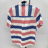 Unbranded Men's Size M White Striped Short Sleeve Shirt
