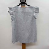 Duffield Lane Women's Size 2 Blue Stripe Sleeveless Shirt