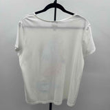 Chico's Women's Size L White Sailboats Short Sleeve Shirt