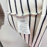 Talbots Women's Size L Ivory Stripe Long Sleeve Shirt