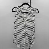 Bella Dahl Women's Size M Black dotted Sleeveless Shirt