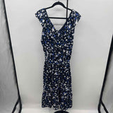 DKNY Women's Size 16 Navy Floral Dress