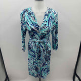 Lilly Pulitzer Women's Size 2 Blue Floral Dress