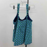 Lands End Women's Size M Navy Floral Swimsuit - Separate
