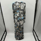 Tory Burch Women's Size 8 Gray Floral Dress