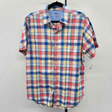 Izod Women's Size M Multi-Color Cotton Checkered Short Sleeve Shirt