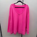 LIVI active Women's Size 4X Pink Solid Sweatshirt