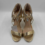 Nina Women's Shoe Size 9 Gold Rhinestones Heels