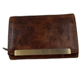 PATRICIA NASH Brown Leather FoldOver Wallet