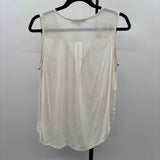 Loft Women's Size S Ivory Solid Sleeveless Shirt