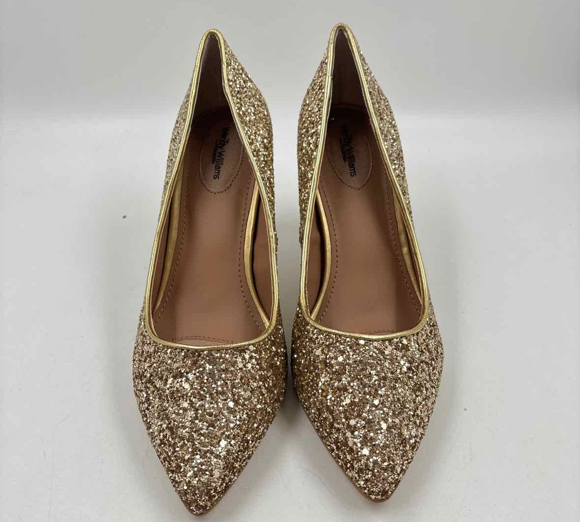 wendy williams Women's Shoe Size 7.5 Gold glitter Heels