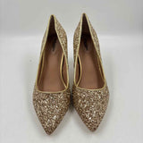 wendy williams Women's Shoe Size 7.5 Gold glitter Heels