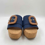 Sam & Libby Women's Shoe Size 6.5 Blue Solid Sandals