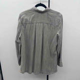 Chico's Women's Size L Gray Solid Long Sleeve Shirt