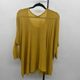 Zara Junior's Size L Mustard Yellow Solid Sweater
