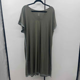 purejill Women's Size 2X Green Solid Dress
