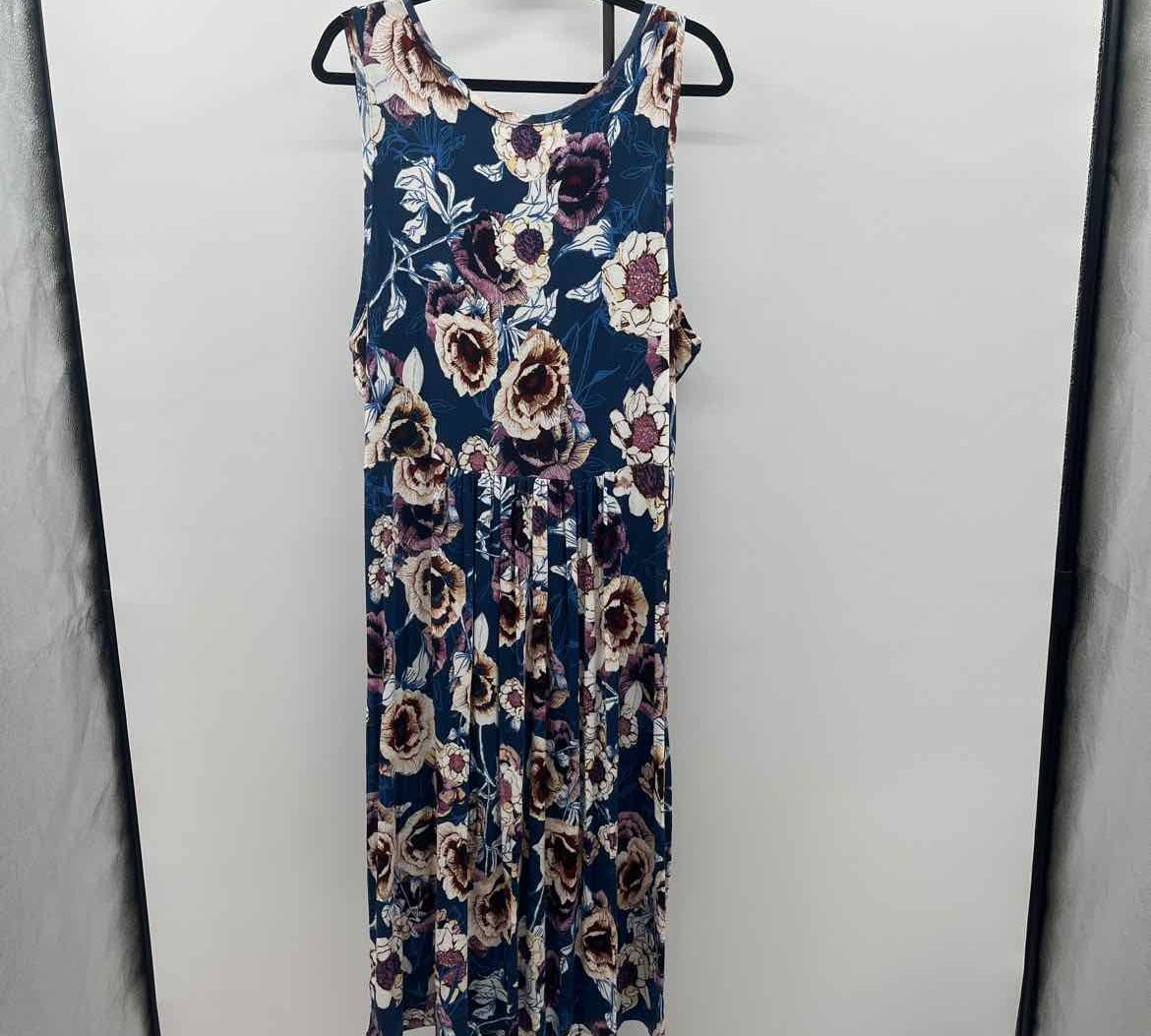 Maurice's Women's Size 20 Blue Floral Dress
